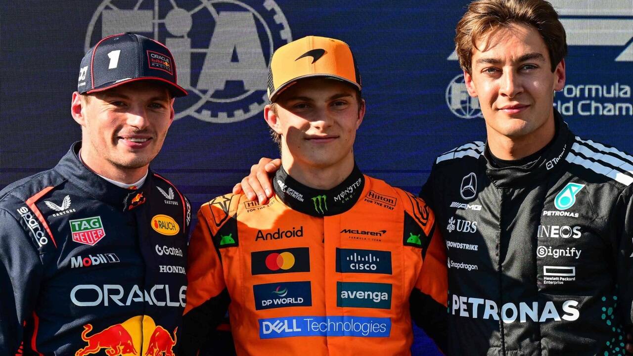 Drei Fahrer von drei verschiedenen Teams belegten beim Qualifying der Formel 1 in Imola die ersten drei Startplätze. Drei Fahrer von drei verschiedenen Teams belegten beim Qualifying der Formel 1 in Imola die ersten drei Startplätze.