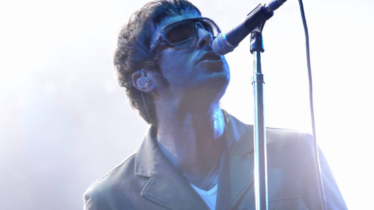 Oasis-Sänger Liam Gallagher 2005 beim FM4-Frequency auf dem Salzburgring. 