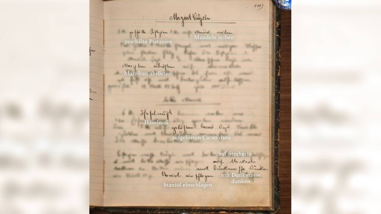 Das Rezept in der Handschrift von Paul Fürst. 