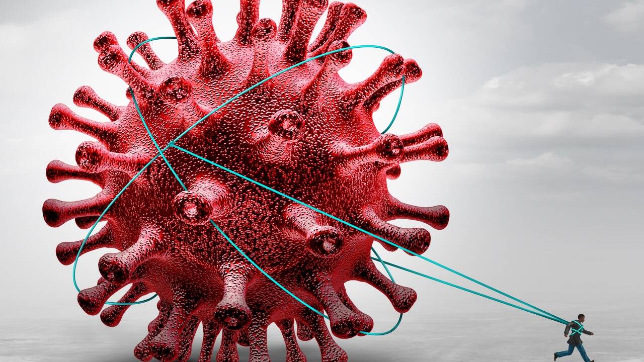 Das Virus nahm die Welt in Geiselhaft. 