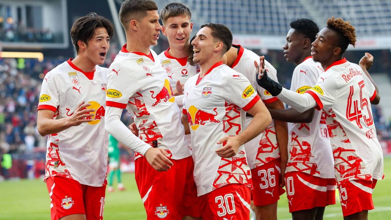 Riesenjubel bei Red Bull Salzburg. 