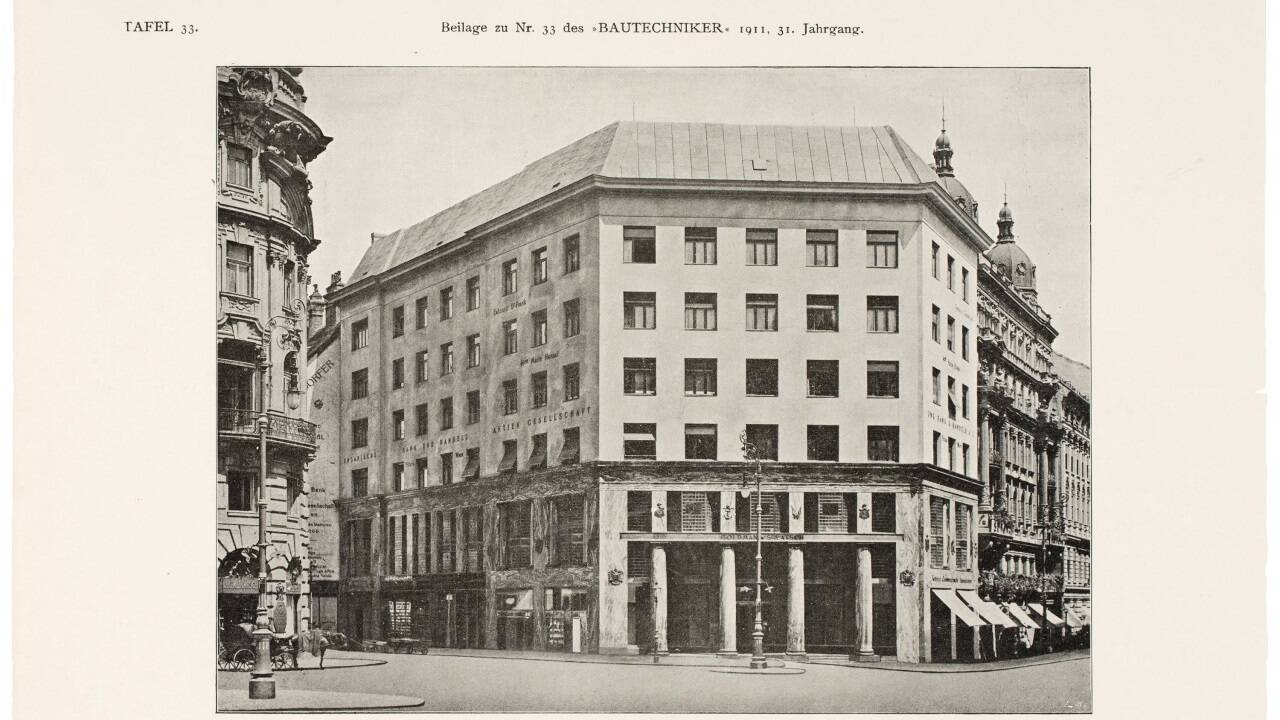 Looshaus am Michaelerplatz, Wien, um 1911 