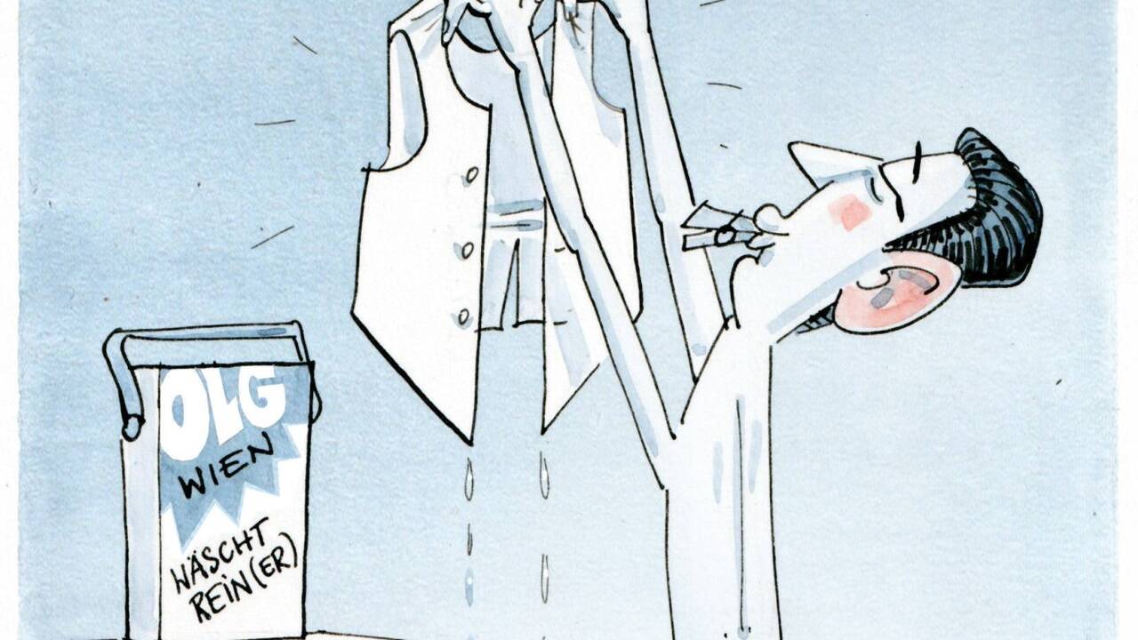 Dieses war der erste Streich ... So betitelt SN-Karikaturist Thomas Wizany seine Karikatur zum Freispruch von Sebastian Kurz im Falschaussageprozess.  