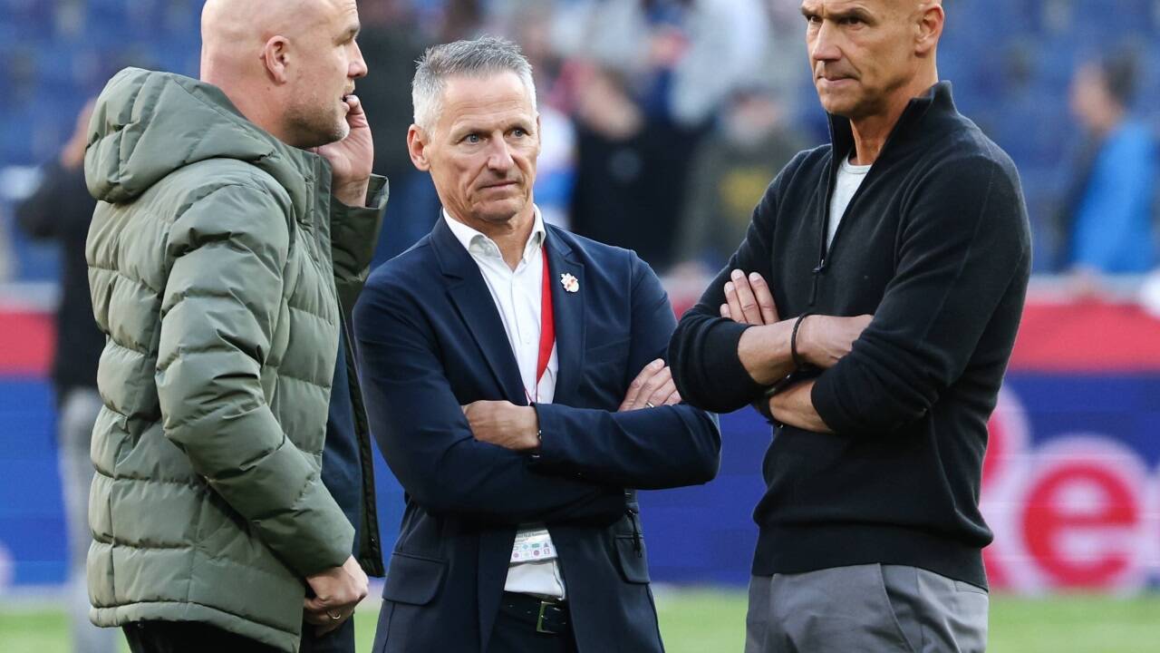 Sportchef Rouven Schröder, Geschäftsführer Stephan Reiter und Trainer Thomas Letsch wollen mit Red Bull Salzburg wieder Erfolge feiern.  