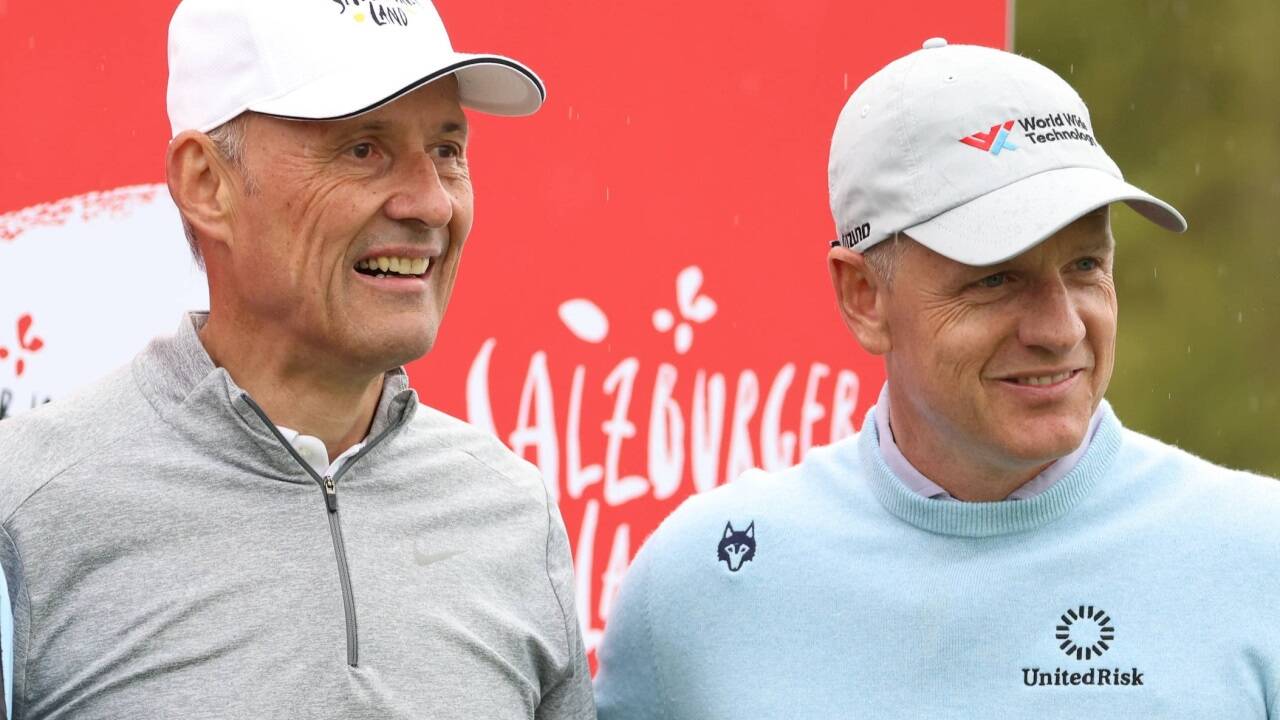 Superstar Luke Donald spielte mit SLT-Chef und Mitveranstalter Leo Bauernberger. 
