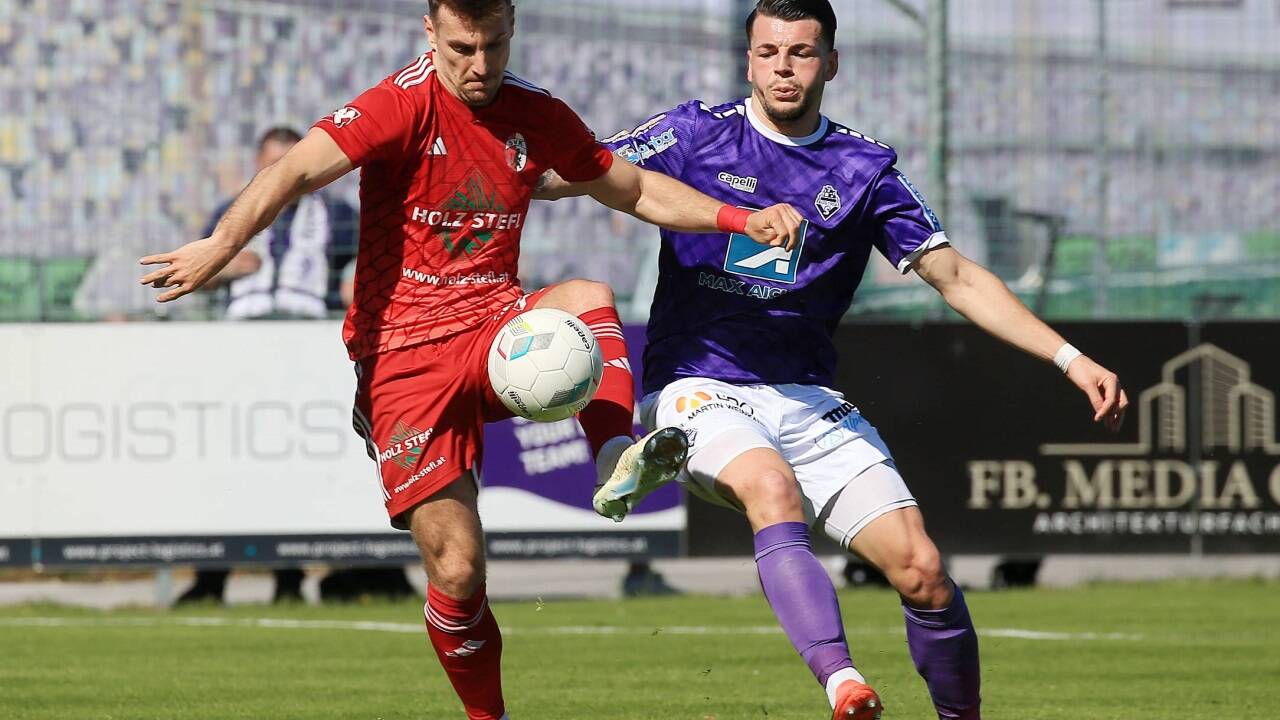 Marco Hödl (links) traf am Mittwoch in der Regionalliga West, die Austrianer um Denis Kahrimanovic sind am Donnerstag im Einsatz. 