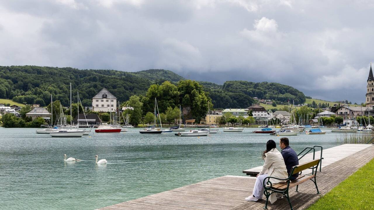 Der Mattsee präsentierte sich am Feiertag mit 14 Grad noch ziemlich unterkühlt. 