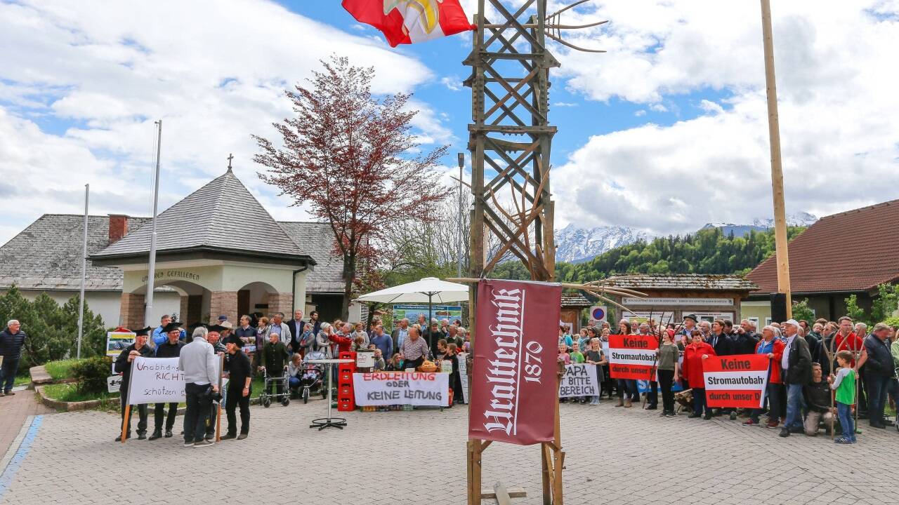Adnet war eines der Zentren des Widerstands, wie z. B. bei einer Aktion 2019. 