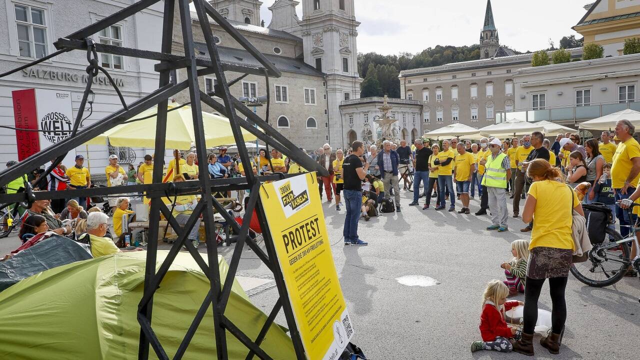 Protest und Hungerstreik im Herzen der Altstadt (2020). 
