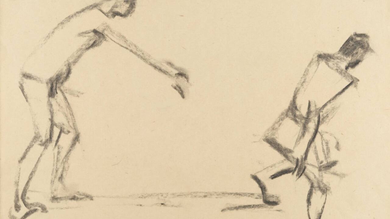 Ilse Bernheimer, Aktstudie, Kohle auf Papier, Wien, 1912  Ilse Bernheimer, Aktstudie, Kohle auf Papier, Wien, 1912