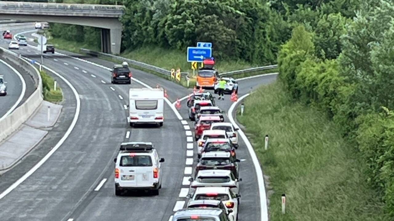 Die Situation bei Hallein am Freitagnachmittag. 