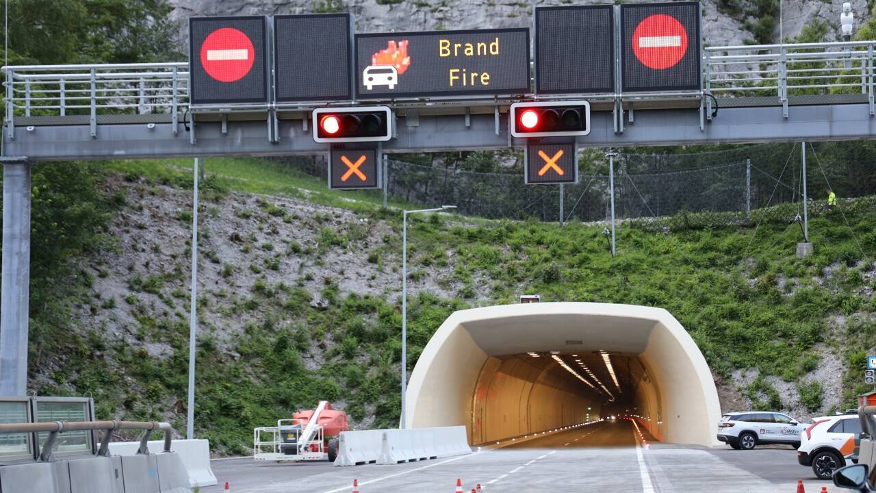 Für die Dauer der Übung wurde die Tunnelgruppe komplett gesperrt. 