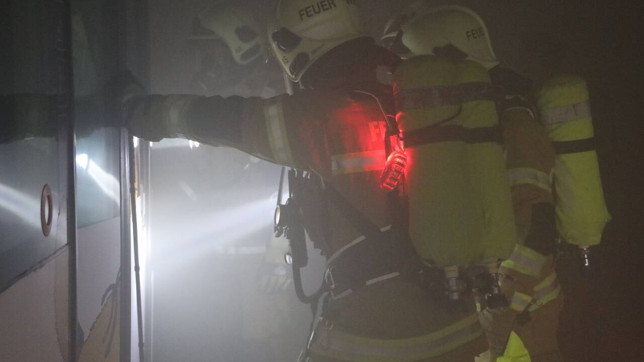 Bilder von der Großübung im Hieflertunnel. 