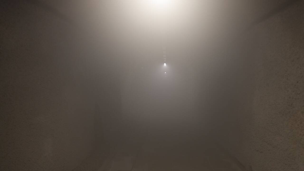 Der Durchgang zwischen den Tunneln. 