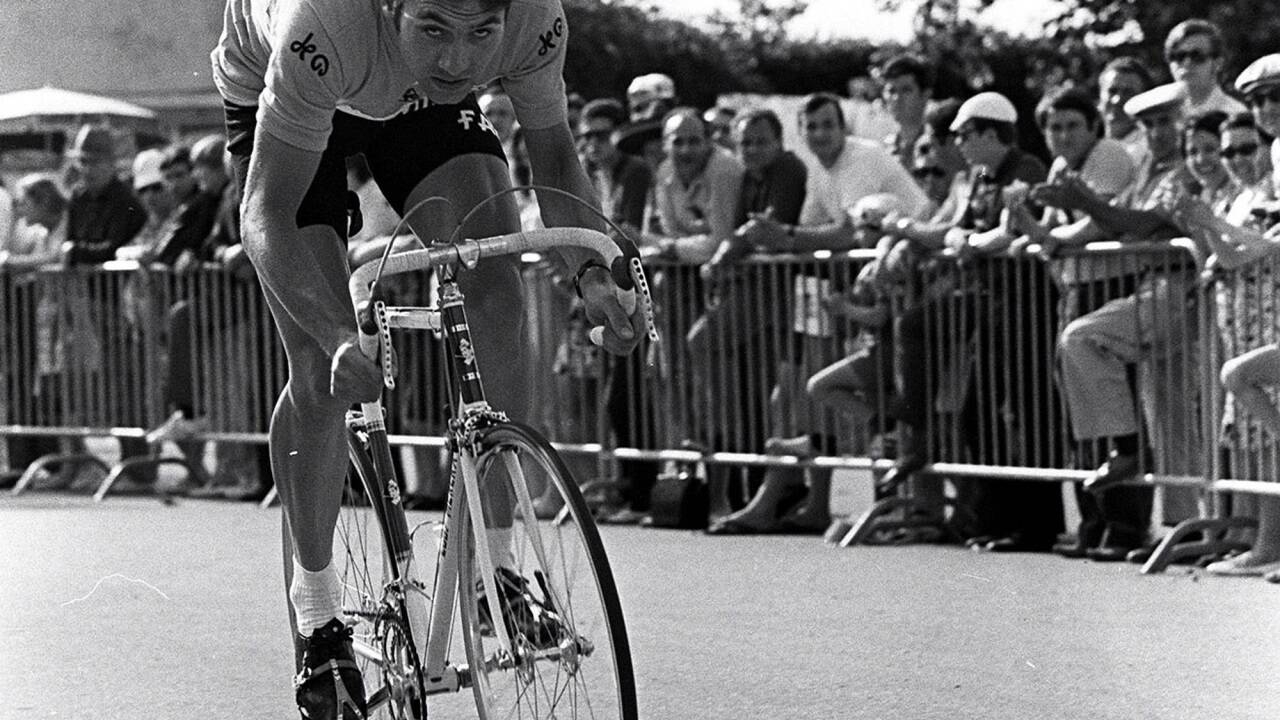 Der Belgier im Gelben Trikot unterwegs zum Sieg der Tour de France 1970 