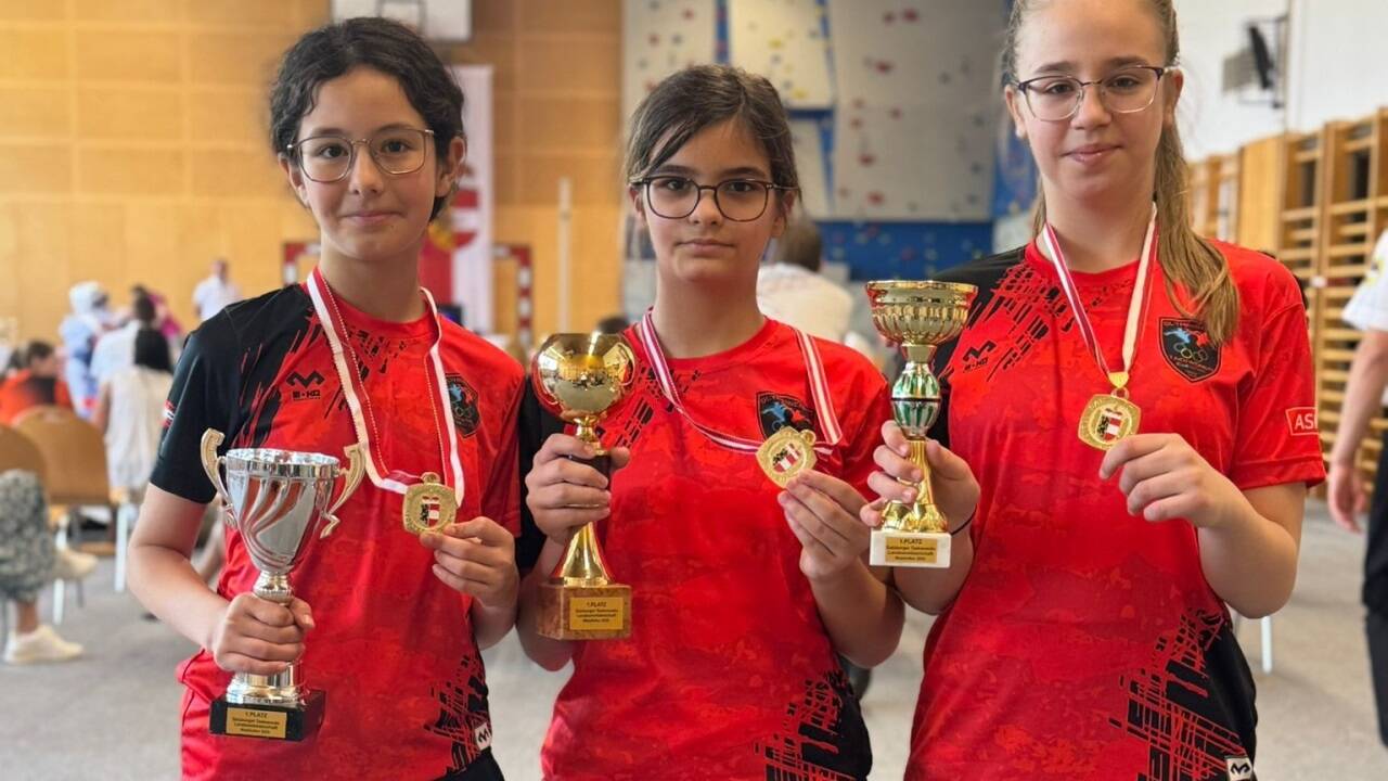 Berensu Yurttaş, Hira Samardzic und Emma Hajic holten sich jeweils den Landesmeistertitel in ihrer Kategorie.  