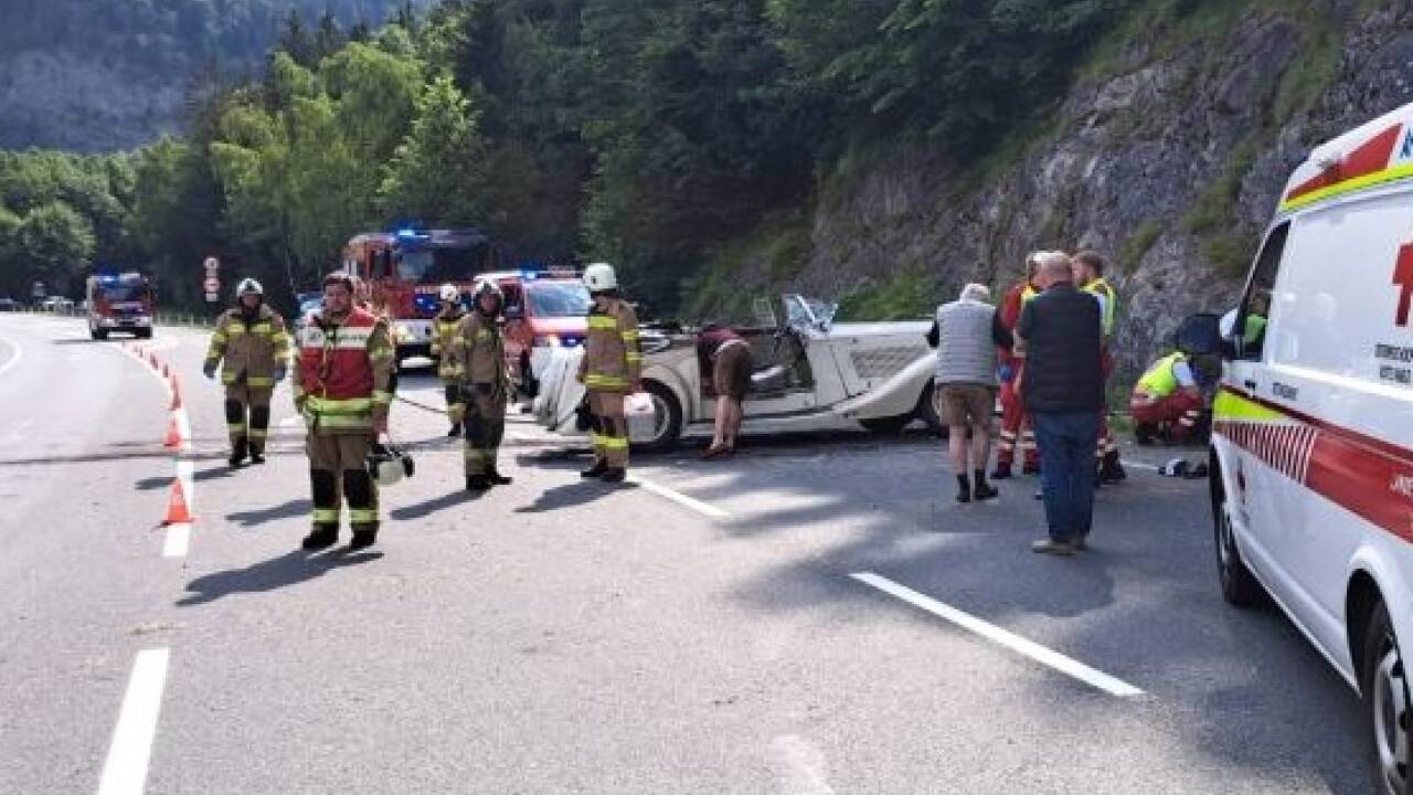 Bilder vom Unfalleinsatz in Fuschl. 