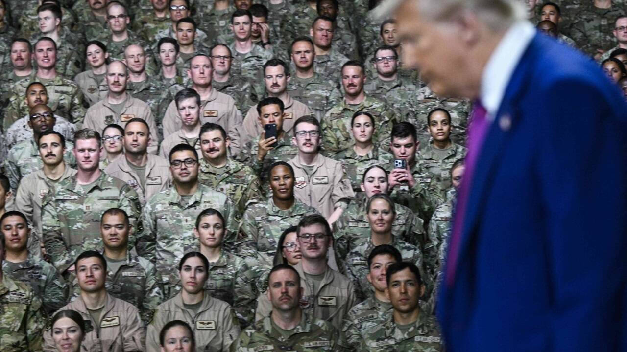 Mitte Mai besuchte Donald Trump die Militärbasis Al-Udeid in Doha.   Mitte Mai besuchte Donald Trump die Militärbasis Al-Udeid in Doha.