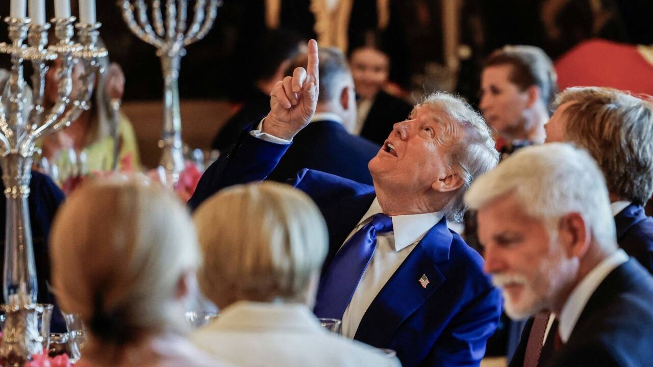 US-Präsident Donald Trump am Dienstagabend beim Nato-Gipfel in Den Haag. 