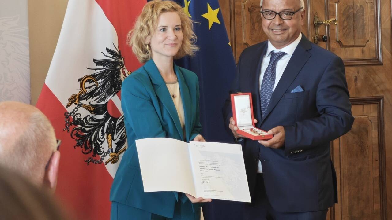 Bundesministerin Eva-Maria Holzleitner und Andy Kaltenbrunner.<br /> 