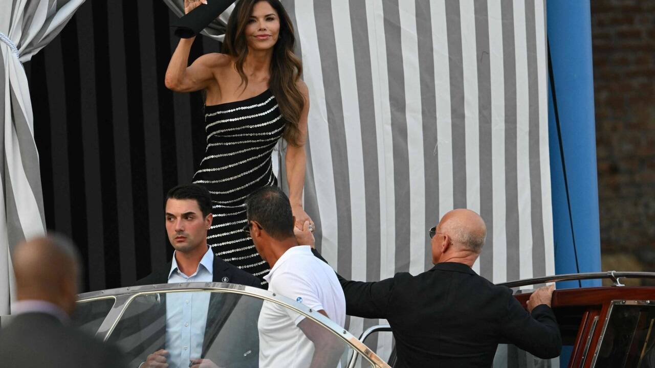 Das Hochzeitspaar Jeff Bezos und Lauren Sánchez in Venedig. 