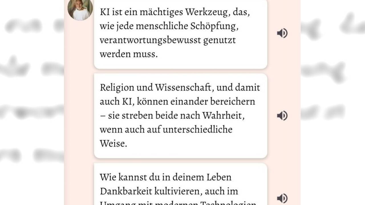 So sieht der „Bruder David Bot“ in der Praxis aus.  