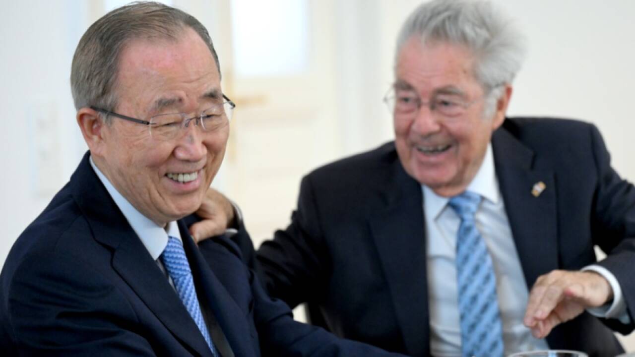 Ex-UNO General Ban Ki-moon mit Alt-BP Heinz Fischer Ex-UNO General Ban Ki-moon mit Alt-BP Heinz Fischer