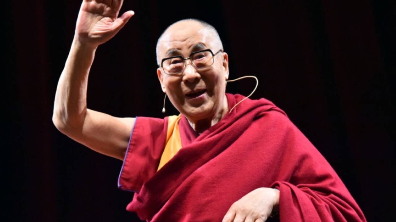 Der Dalai Lama bei einem Besuch in Mailand 2016 
