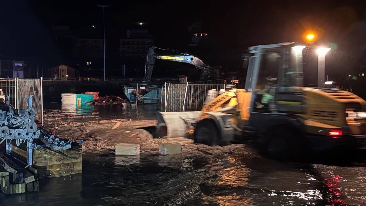 Bilder vom Hochwassereinsatz in Großarl. 
