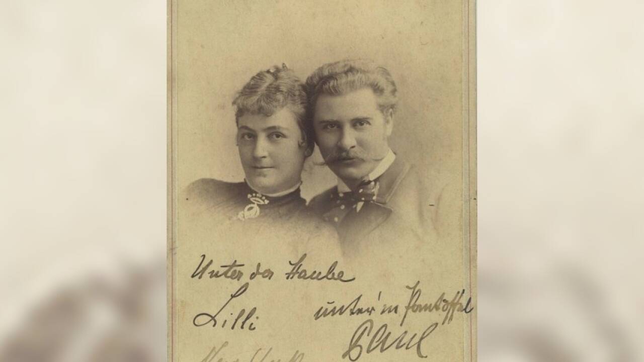 „Unter der Haube“: Lilli Lehmann und Paul Kalisch auf ihrem Hochzeitsfoto aus dem Jahr 1888. 
