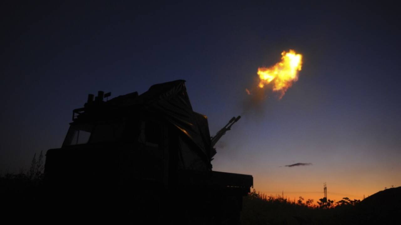 Die ukrainische Luftabwehr ging gegen russische Angriffe vor 