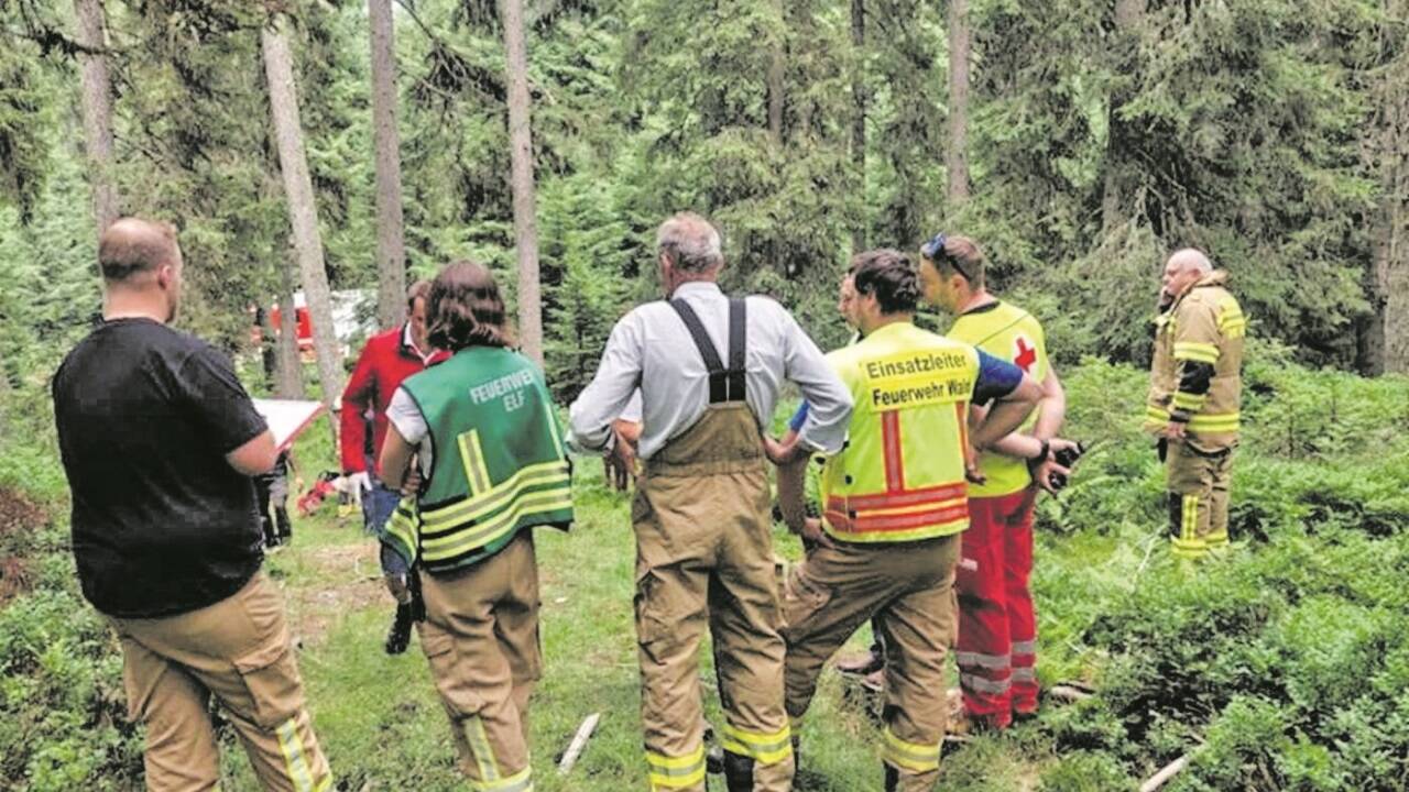 In Wald-Königsleiten stürzte ein Kleinflugzeug in den Wald ab. Für die vier Insassen gab es keine Rettung mehr, die Einsatzorganisationen hatten eine schwer Aufgabe zu erfüllen.   In Wald-Königsleiten stürzte ein Kleinflugzeug in den Wald ab. Für die vier Insassen gab es keine Rettung mehr, die Einsatzorganisationen hatten eine schwer Aufgabe zu erfüllen.