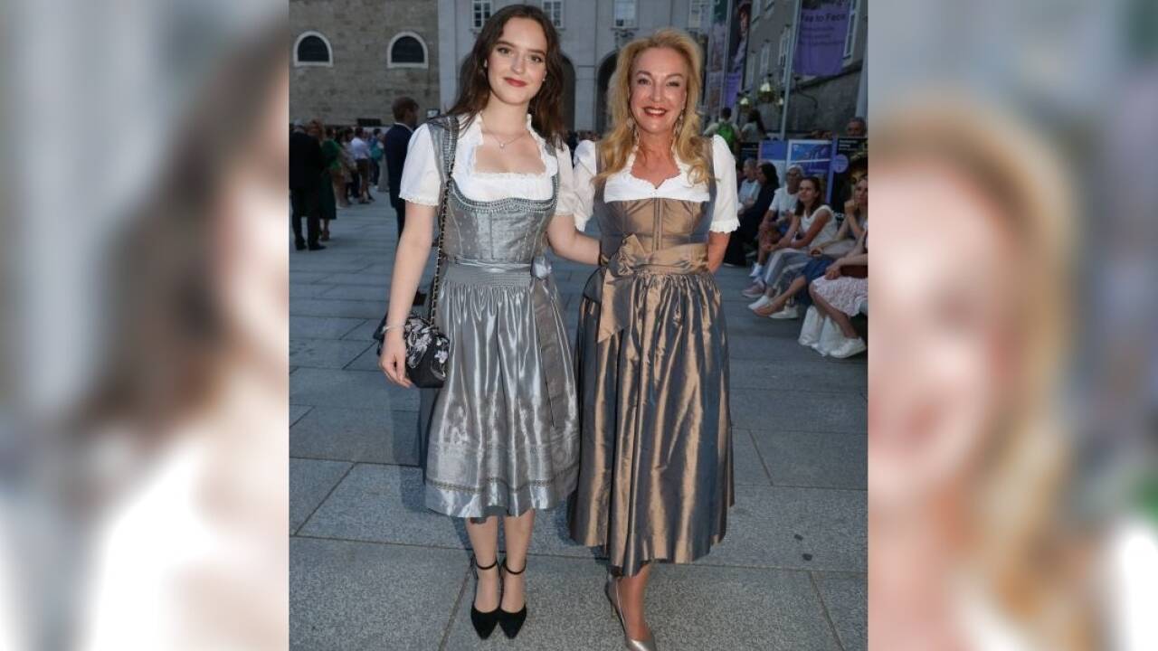 Festspielpräsidentin Kristina Hammer mit Tochter Anabel. 