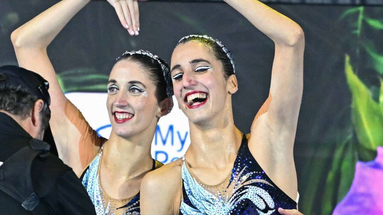 Jubeln über WM-Gold: Anna-Maria Alexandri und Eirini-Marina Alexandri.  