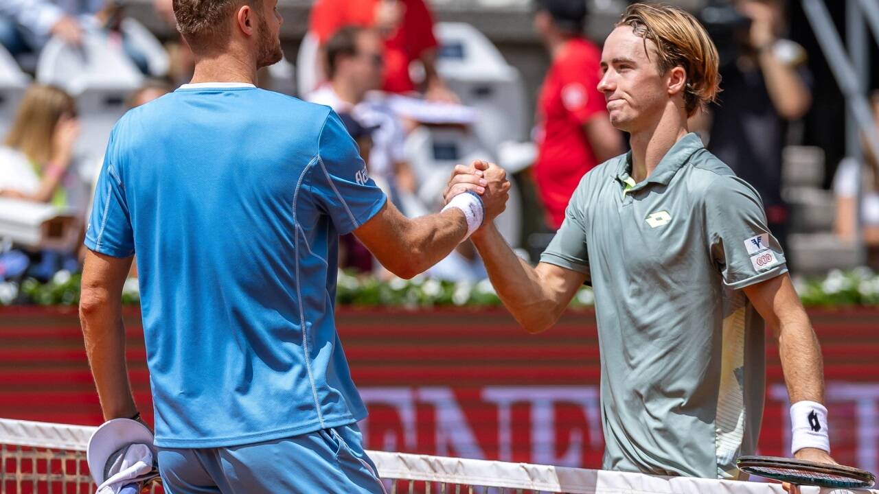 Lukas Neumayer scheiterte an Yannick Hanfmann. Lukas Neumayer scheiterte an Yannick Hanfmann.