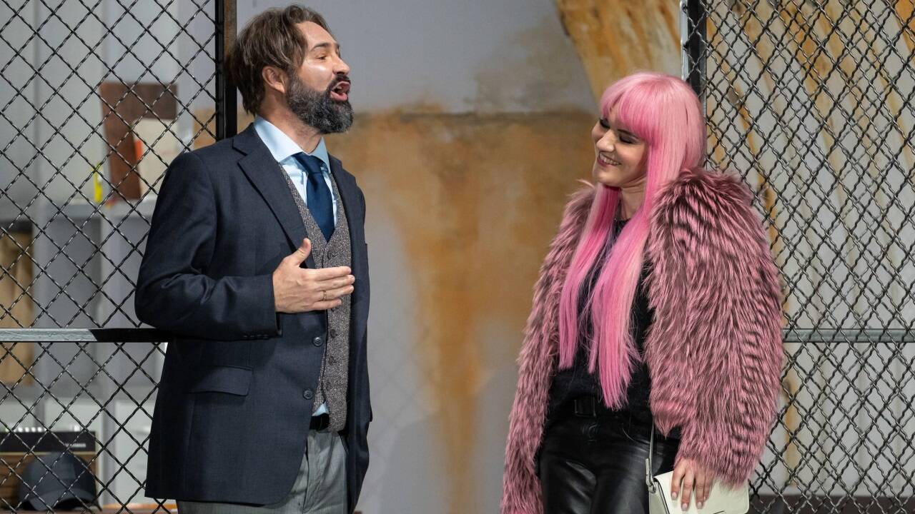 Christophe Dumaux als Giulio Cesare, Olga Kulchynska als Cleopatra 