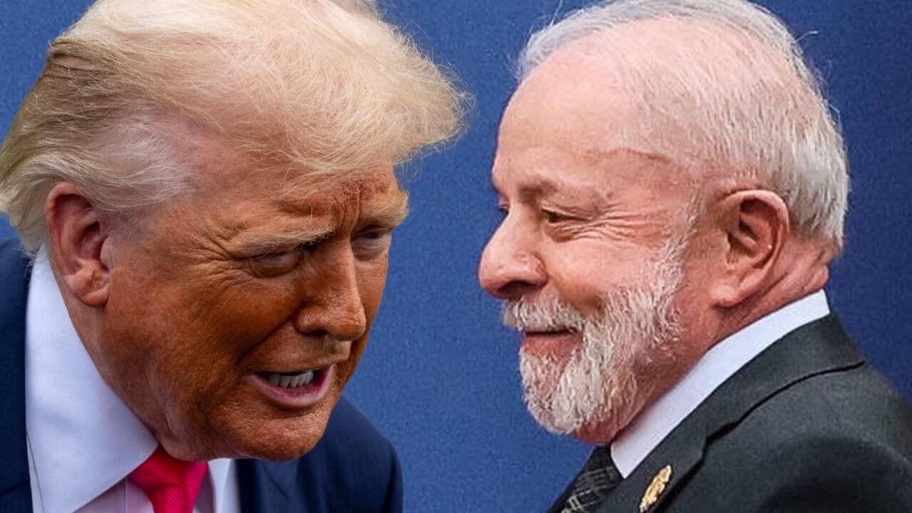 In der Fotomontage: US-Präsident Trump und Brasiliens Präsident Lula.  