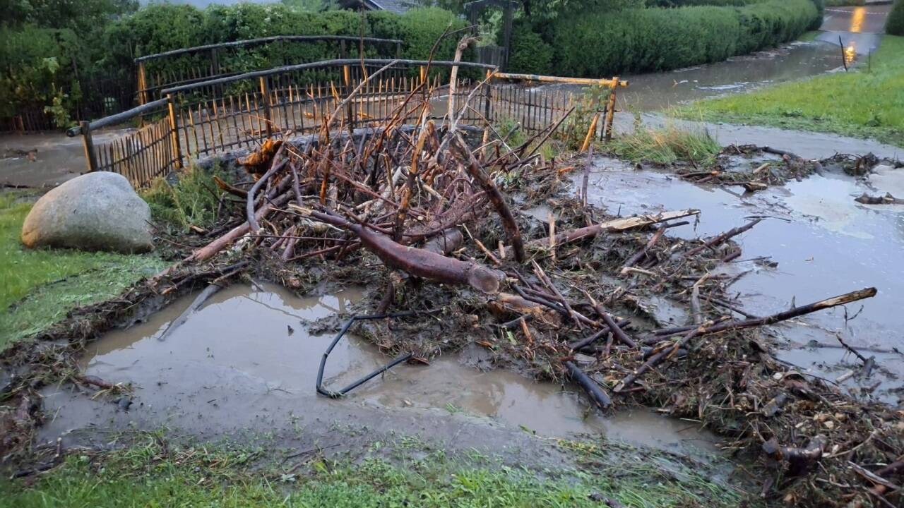 Bilder von den Unwetterschäden in Bruck. 