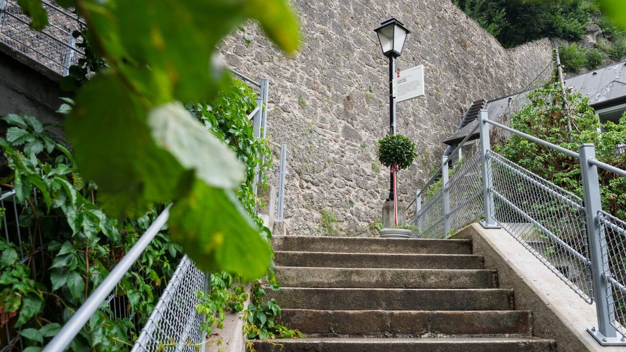 Die bisher namenlose Stiege auf den Mönchsberg ...  