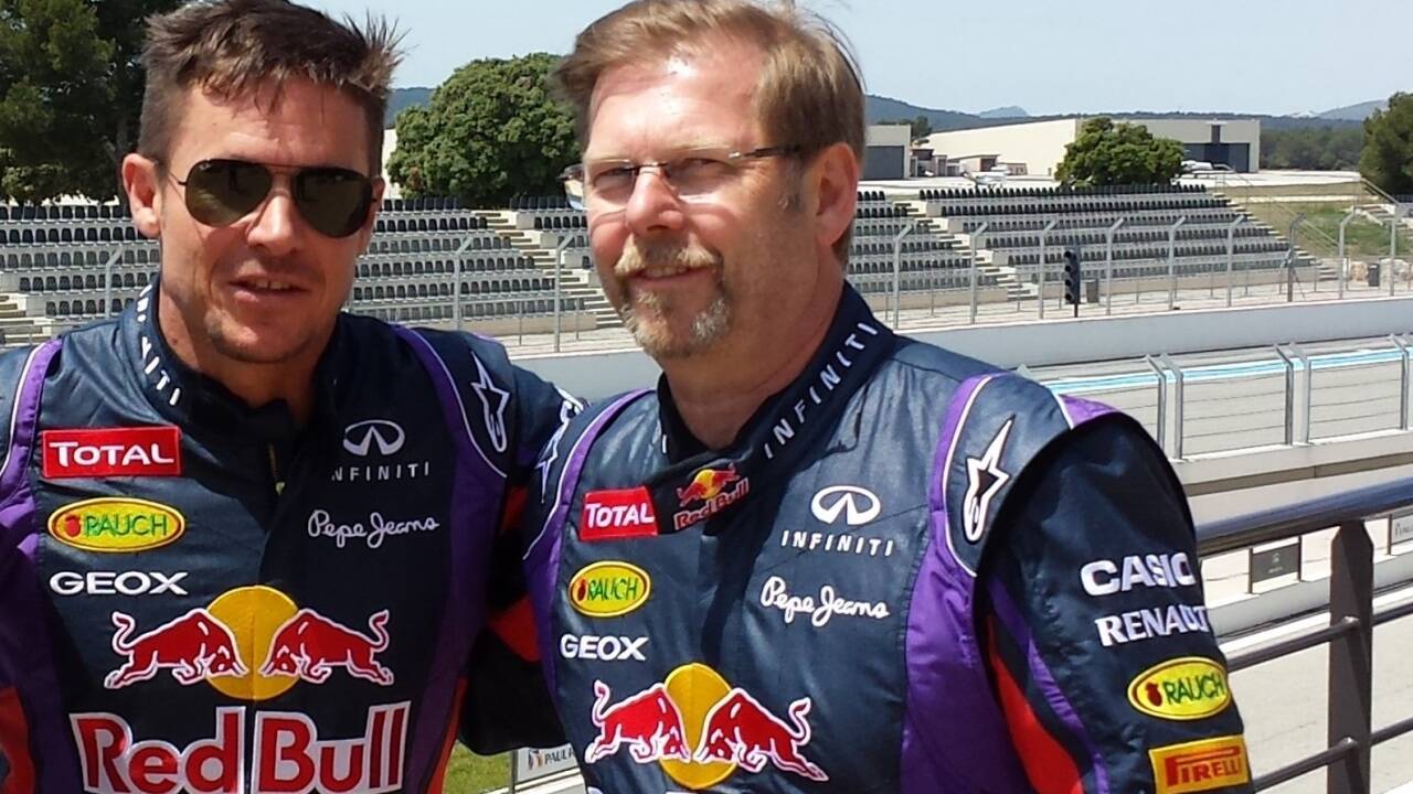 Aus dem Familienalbum: Felix Baumgartner mit seinem Freund Klaus Pollhammer. 