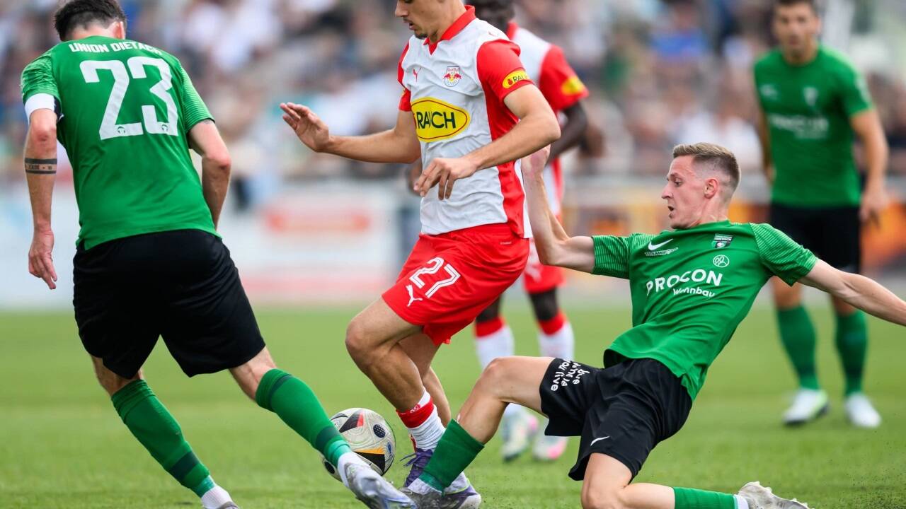 Kerim Alajbegovic feierte sein Startelf-Debüt für Red Bull Salzburg und traf zum 4:0. 