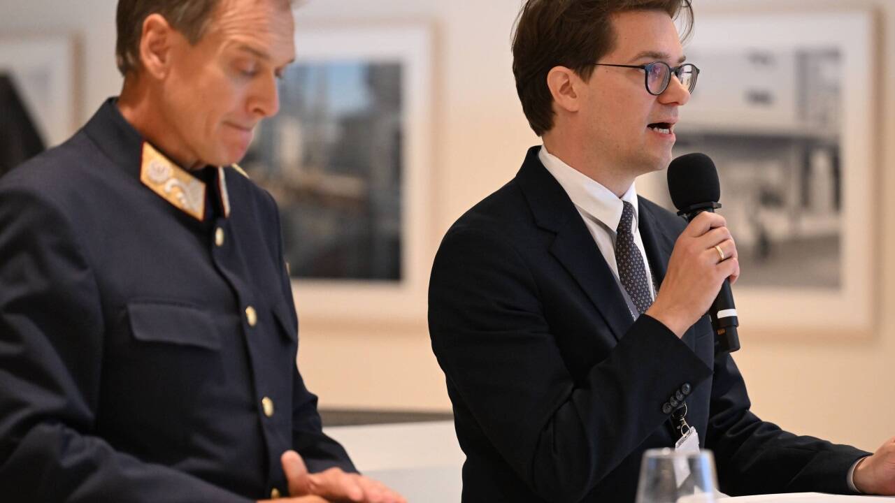 Landespolizeidirektor Bernhard Rausch und Lukas Crepaz (Kaufmännischer Direktor der Salzburger Festspiele)  