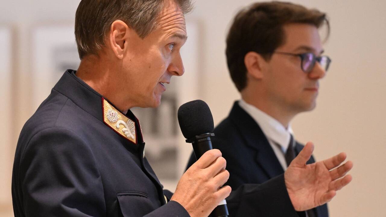 Landespolizeidirektor Bernhard Rausch und Lukas Crepaz (Kaufmännischer Direktor der Salzburger Festspiele)  