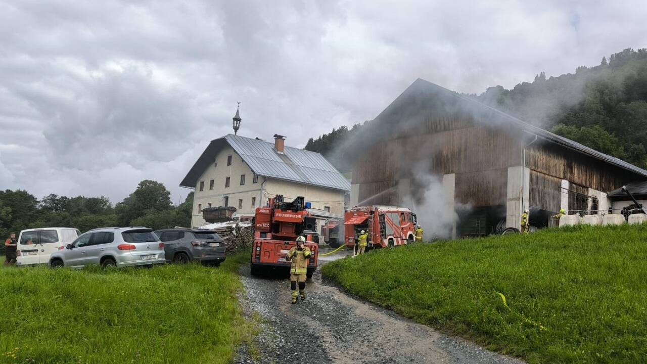 Bilder vom Brandeinsatz in Bruck. 