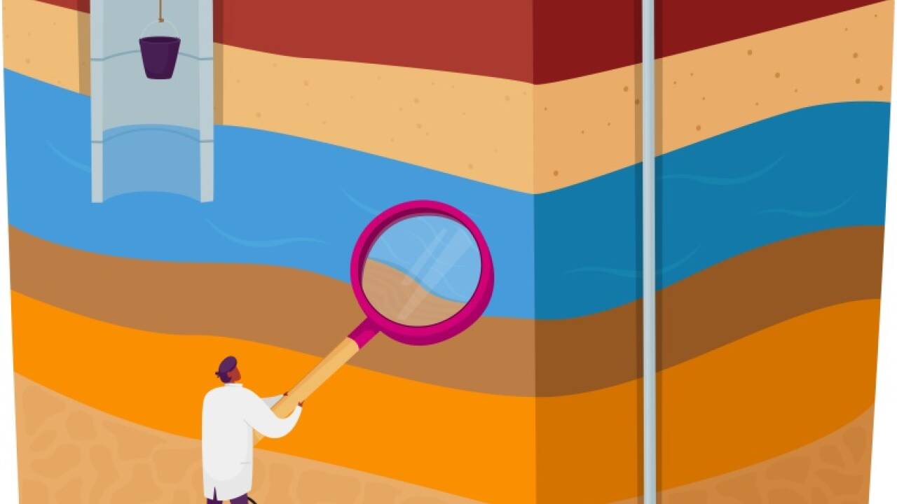 Grundwasser wird untersucht. Grundwasser wird untersucht.