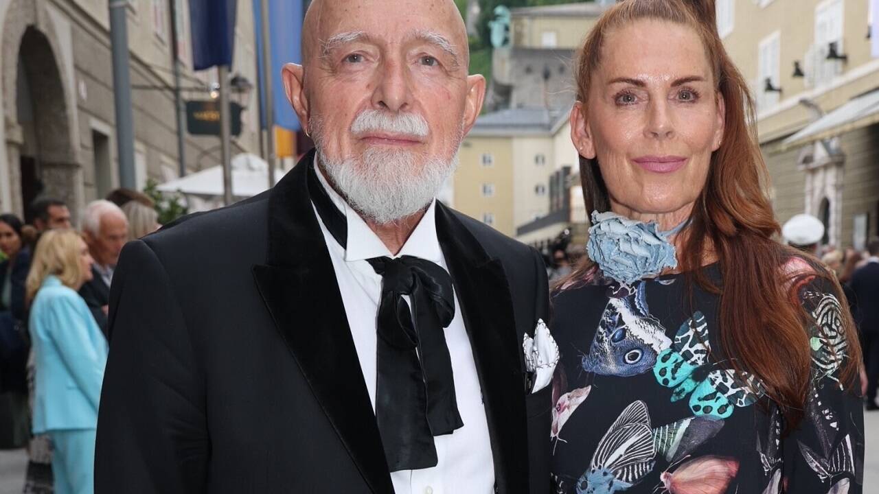 Künstler Wolfgang Lüpertz und seine Ehefrau Dunja. 