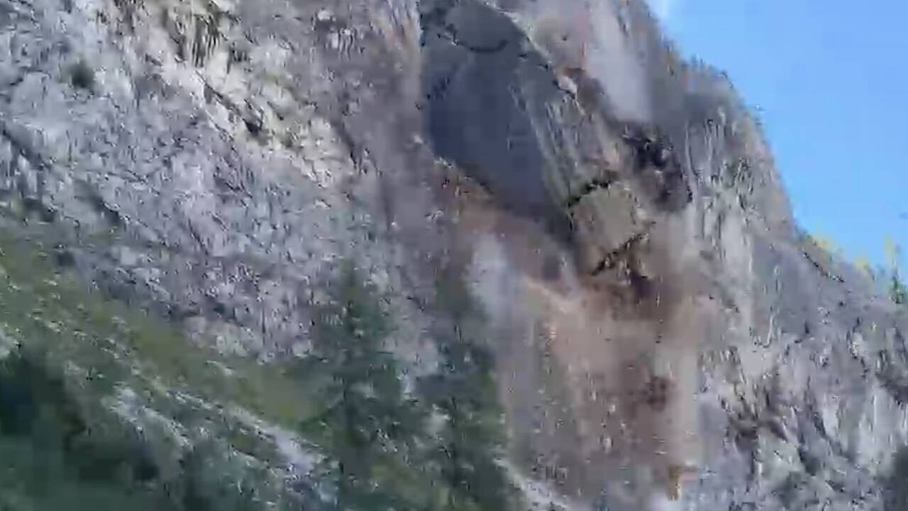 Nach einem Felssturz herrscht im Wimbachtal (Ramsau) akute Lebensgefahr.  