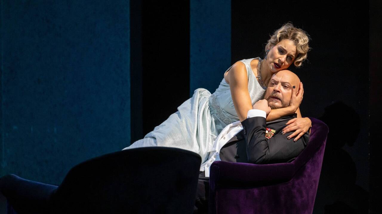 Asmik Grigorian als Lady Macbeth, Vladislav Sulimsky als Macbeth 
