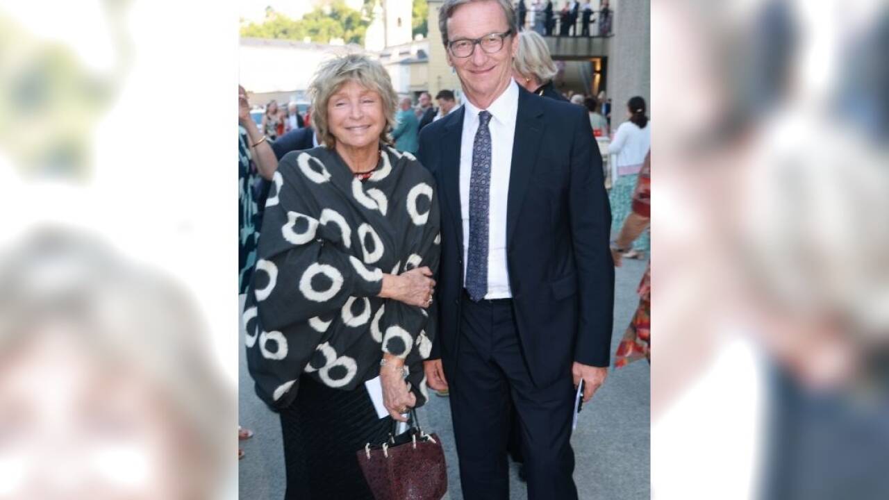 Thaddaeus Ropac mit Danièle Thompson 