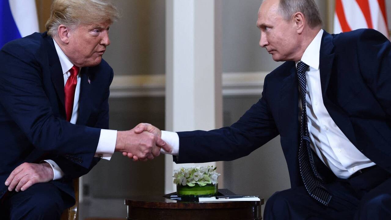 US-Präsident Donald Trump bei einem Treffen mit Kremlchef Wladimir Putin 2018 in Helsinki. 